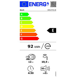 Lave-vaisselle 60cm 12 couverts 48db - sms2itw12e - BOSCH