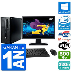 PC Tour HP 600 G1 Ecran 19" Intel G3220 RAM 32Go Disque 500Go Windows 10 Wifi · Occasion 