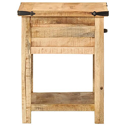 Avis Maison Chic Table de chevet, Table de Nuit, Meuble de Rangement 40x40x50 cm bois de manguier massif