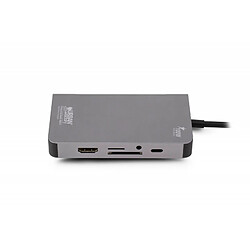 Hub USB Type C Urban Factory multi écran 100 W Gris pour PC