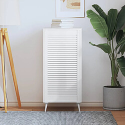 vidaXL Porte d'armoire à persiennes blanc 99,3x49,4 cm pin massif