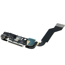 Wewoo Pour iPhone 4S MIC Réparation blanc Parler + Câble Taraudeur flexible Flex Cable + Sonnerie Buzzer Pièces de rechange Anneau + Antenne Flex Ribbon Assemblage Connecteur Dock pièce détachée 4 en 1 