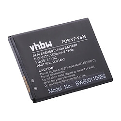 vhbw Li-Ion Batterie 1400mAh (3.7V) pour téléphone portable Smartphone Vodafone Smart First 6, V695, VF-V695 comme TLi014A2. 