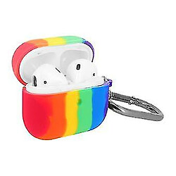 Universal Motif arc-en-ciel Silicone Pro Case Coque avec mosqueton - Multicolore 