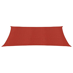 vidaXL Voile d'ombrage 160 g/m² Rouge 2,5x4,5 m PEHD