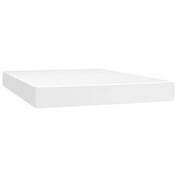 vidaXL Sommier à lattes de lit avec matelas et LED Blanc 140x200 cm pas cher