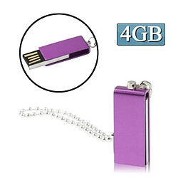 Wewoo Clé USB Violet Mini disque flash USB rotatif 4 Go, 