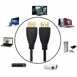 Shot Cable HDMI Male 2m pour TV LOEWE Console Gold 3D FULL HD 4K Television Ecran 1080p Rallonge (NOIR)