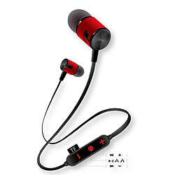 Wewoo Bluetooth 4.2 Sport Ecouteur sans fil Bluetooth, Carte de support (Rouge)