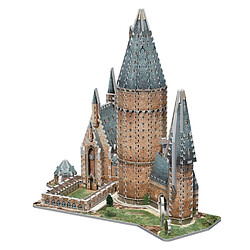 Wrebbit - Puzzle 3D Harry Potter - Grande Salle - 850 Pièces - Peut se lier au puzzle de la tour d'astronomie - Taille 50cm