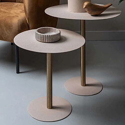 LEITMOTIV Table d'appoint en métal Dex 50 cm gris clair.