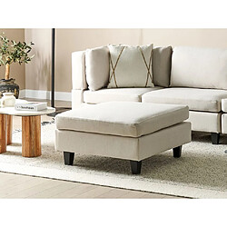 Beliani Ottoman en tissu beige clair UNSTAD