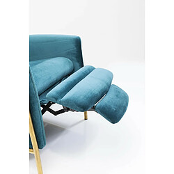 Karedesign Fauteuil relax Lazy velours bleu pétrole Kare Design