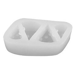 Modèle moulage Moule en silicone résine d'art DIY Modèle Savon Moule à Cake en Forme 3 Morceaux Fromage Silicone Alimentaire Meilleur Cadeau pour Saint Valentin