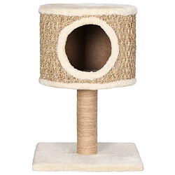 Avis Arbre à chat,niche pour chat avec appartement et griffoir 52 cm Herbiers marins -MN61289