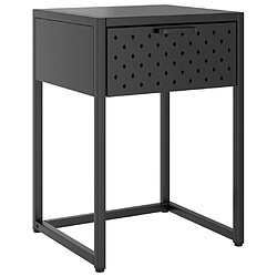 vidaXL Table de chevet Blanc 38x35x54 cm Acier