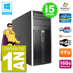 PC HP 6300 MT Intel Core i5-2400 RAM 16Go Disque 1To Graveur DVD Wifi W7 · Occasion 