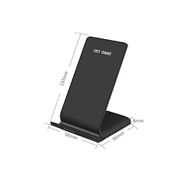 YP Select Support de chargeur sans fil vertical pour Iphone 8 / Xr / Xs Samsung S8 / S9 - Noir pas cher