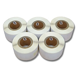 5x Rouleau à étiquettes vhbw 28x89mm pour Dymo Labelwriter LW400 Turbo, LW450, LW450 Duo, LW450 Twin Turbo. Remplace: 99010. 