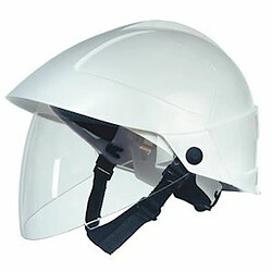 casque avec écran faciale intégré - blanc - catu mo-185-bl