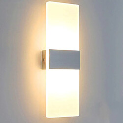 Stoex Applique Murale Led Interieur 6W Lampe Murale Minimaliste Applique Murale Moderne en Acrylique Pour Salon, Couloir, Balcon, Blanc Chaud