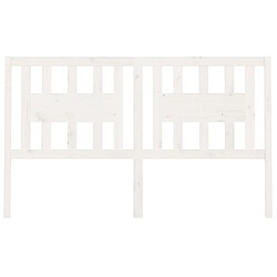 Avis Maison Chic Tête de lit scandinave pour lit adulte,Meuble de chambre Blanc 186x4x100 cm Bois massif de pin -MN58807