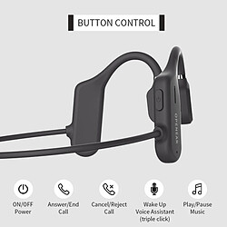 Universal Bluetooth 5.0 oreilles ouvertes sans fil casque de sport casque surround casque stéréo HD main libre circulation verrouillage dents casque casque pas cher