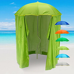 Parasol de plage léger visser tente protection uv GiraFacile 200 cm Zeus, Couleur: Vert