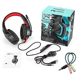 Acheter Chrono Casque Gaming, Professional PC stéréo casque de gaming Casque rétractable USB, LED Over Ear Casque pour PS4, PC, Xbox One, ordinateur portable