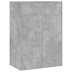 vidaXL Armoire à chaussures Gris béton 60x35x84 cm Bois d'ingénierie