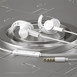 S41 Casque De Jeu Intra-Auriculaire Contrôlé Par Fil Basse Karaoké Casque De Musique Intelligent Ordinateur Portable Universel Blanc