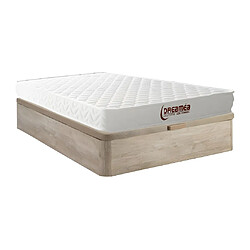 Vente-Unique Ensemble 160 x 200 cm sommier coffre naturel clair + matelas mémoire de forme ép.15cm - PELOPS de DREAMEA