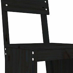 Maison Chic Table de bar et chaises d'extérieur 5 pcs,Ensemble de bar de jardin pour relax noir bois de pin massif -GKD168553 pas cher