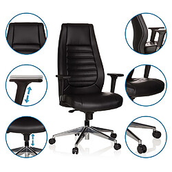 Avis Chaise de bureau / fauteuil de bureau VITORO cuir synthétique noir hjh OFFICE