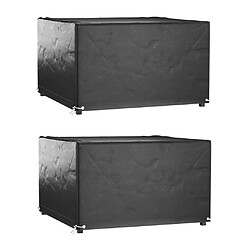 vidaXL Housses de salon de jardin 2 pcs 8 œillets 125x125x75 cm carré 