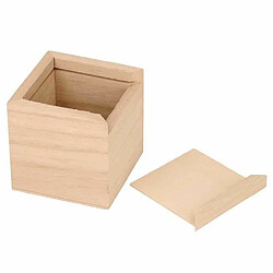 Artemio Set de 6 tirelires carrées en bois - 6 x 6 x 6 cm