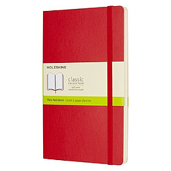 Carnet Moleskine souple rouge 13 x 21 cm ivoire uni 192 pages