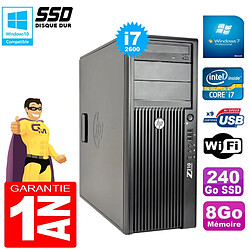 PC Tour HP WorkStation Z210 I7-2600 RAM 8Go Disque 240Go SSD Graveur DVD Wifi W7 · Occasion 