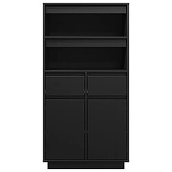 Acheter vidaXL Buffet haut Noir 60x40x116,5 cm Bois massif de pin