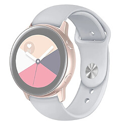 Wewoo Bracelet pour montre connectée Galaxy Watch Active 2 Smart couleur unie de poignet en siliconeTaille S Gris 