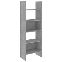 Avis vidaXL Ensemble de bibliothèque 4 pcs Gris béton Bois d'ingénierie