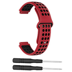 Wewoo Bracelet pour montre connectée Dragonne sport en silicone bicolore Garmin Forerunner 220 / Approach S5 / S20 rouge + noir