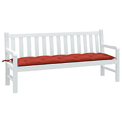 vidaXL Coussin de banc de jardin rouge mélangé 180x50x7 cm tissu 