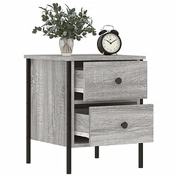 Acheter Maison Chic Table de chevet, Table de Nuit pour chambre salon sonoma gris 40x42x50 cm bois d'ingénierie