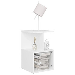 Avis Maison Chic Table de chevet,Table de nuit,Table d'appoint pour salon Blanc 35x35x55 cm Aggloméré -MN72804