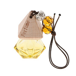 Vide bouteille de parfum en verre rechargeable suspendu pendentif voiture décor à la maison jaune bouteille de parfum en cristal