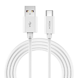 Wewoo Câble USB C4 5A Câble de données rond de synchronisation de charge USB-C / Type-C à USBlongueur 1 m blanc