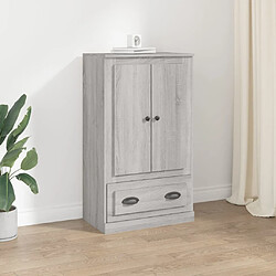 vidaXL Buffet haut sonoma gris 60x35,5x103,5 cm bois d'ingénierie