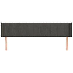 Avis Maison Chic Tête de lit scandinave avec oreilles,meuble de chambre Gris foncé 163x16x78/88 cm Velours -MN93798