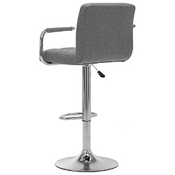 Avis vidaXL Tabouret de bar Gris clair Tissu